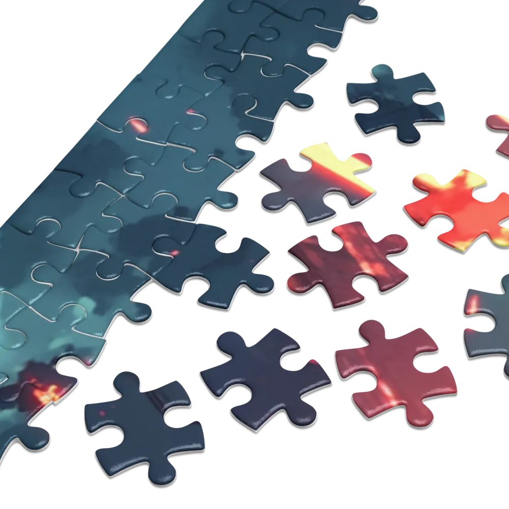 Rain of Fire 
 Jigsaw Puzzle in Tin Box