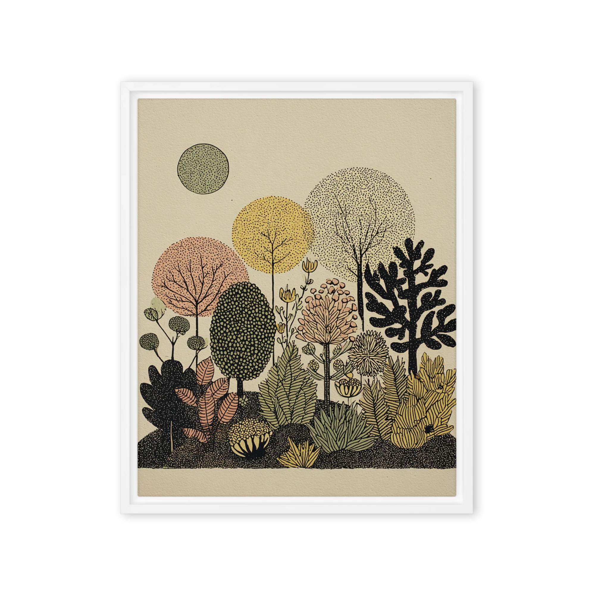Whimsical Stippled Forest