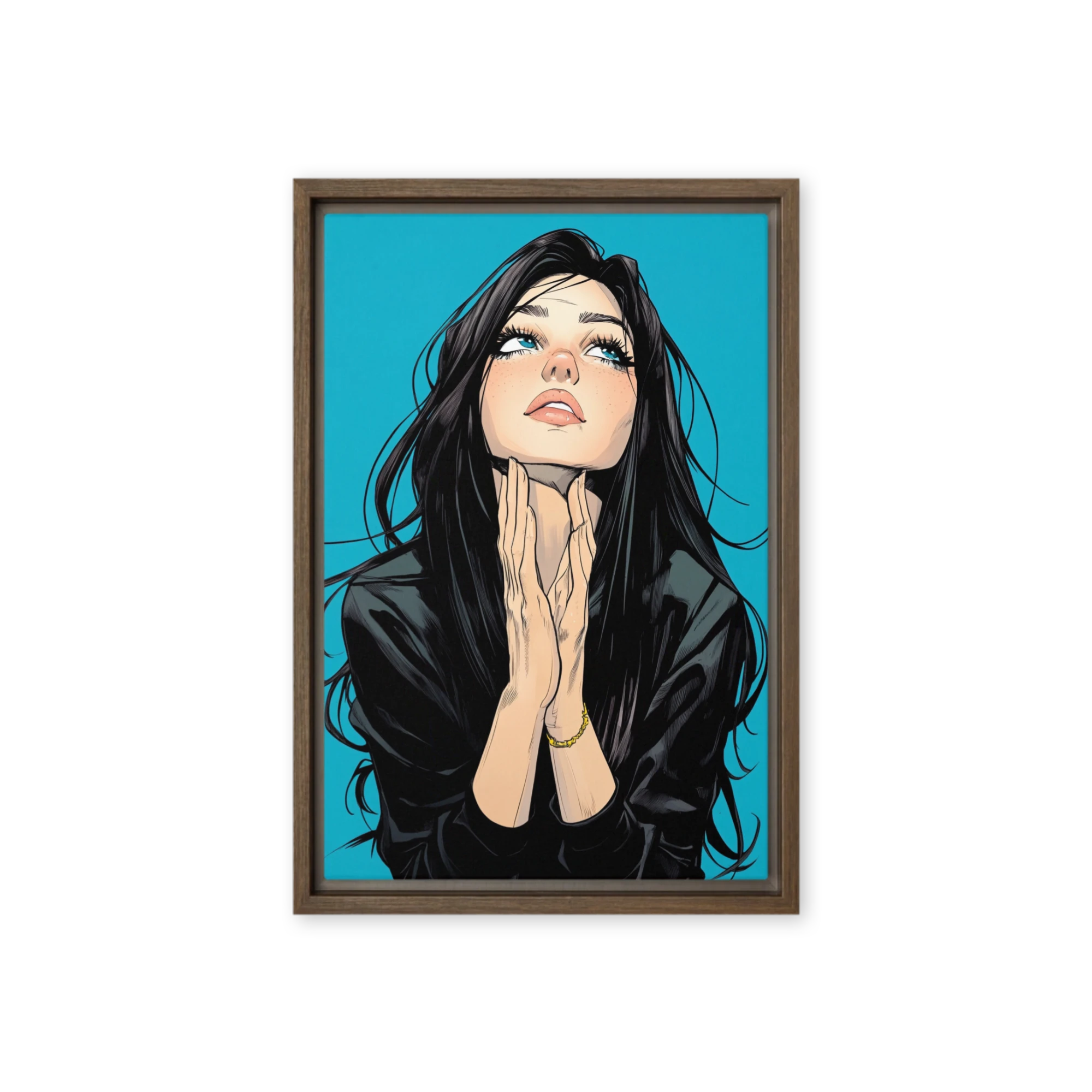 Woman Portrait with Black Hair