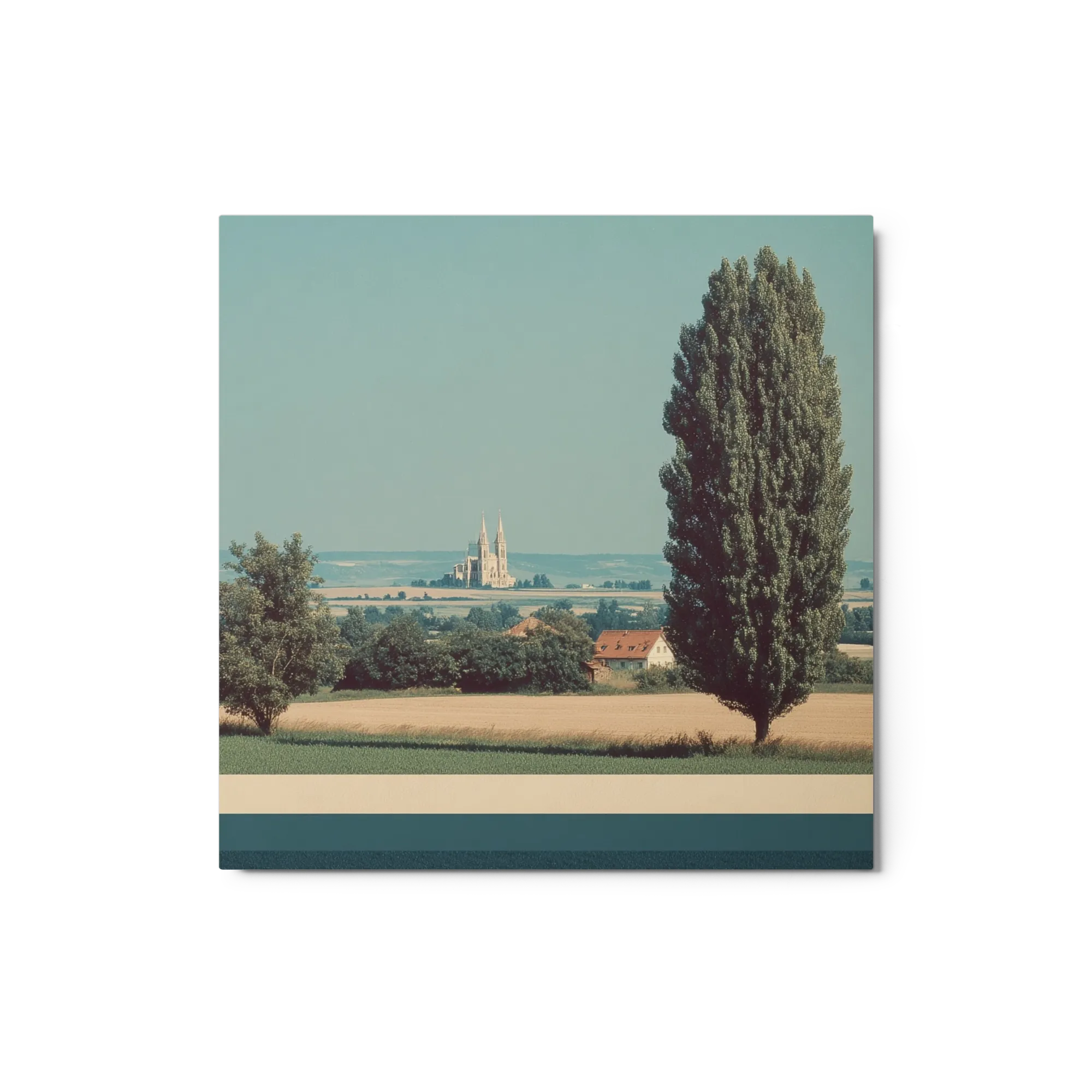 Distant Cathedral in Summer Fields