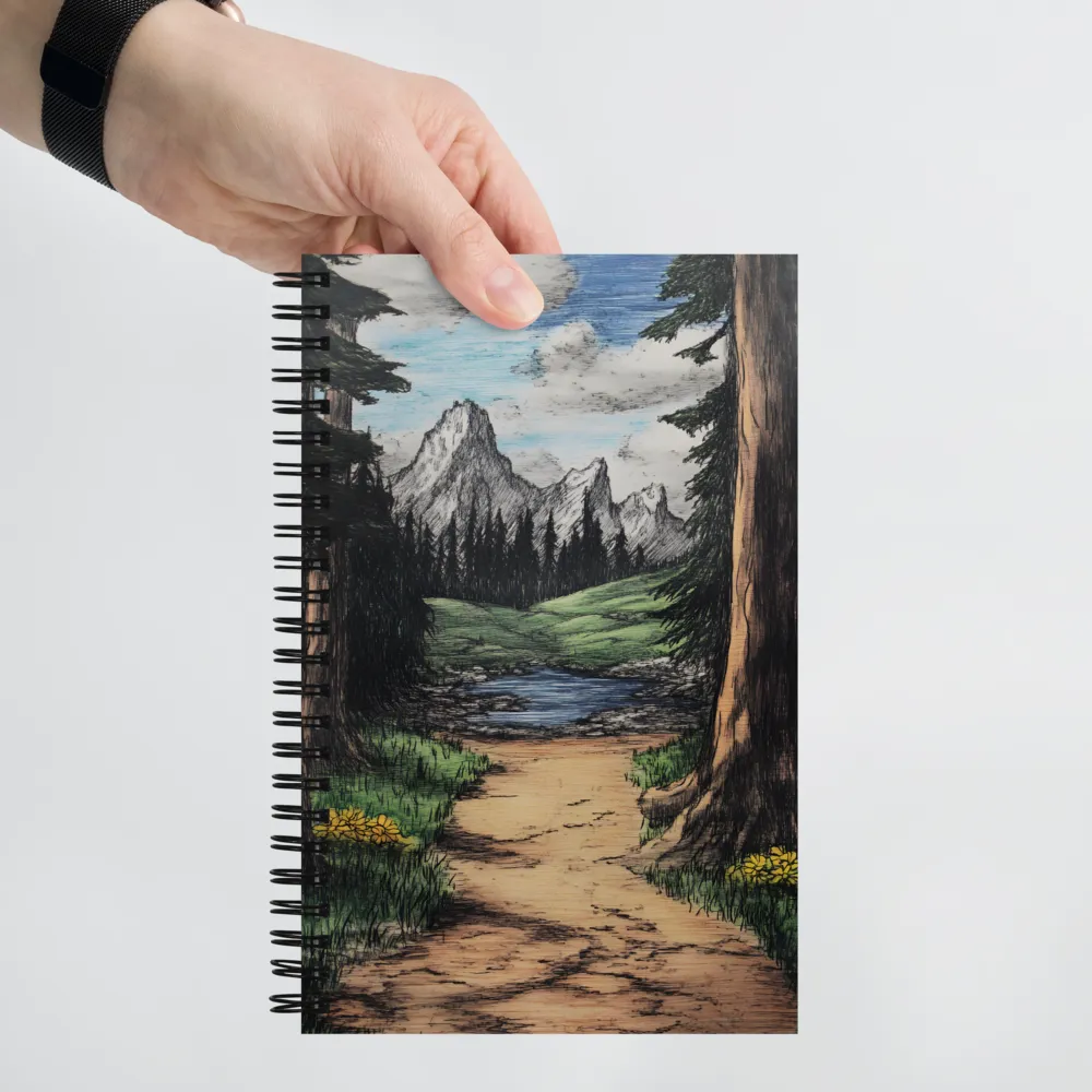 Mountainous Vista Pathway 
 Spiral Notebook | 140 pages