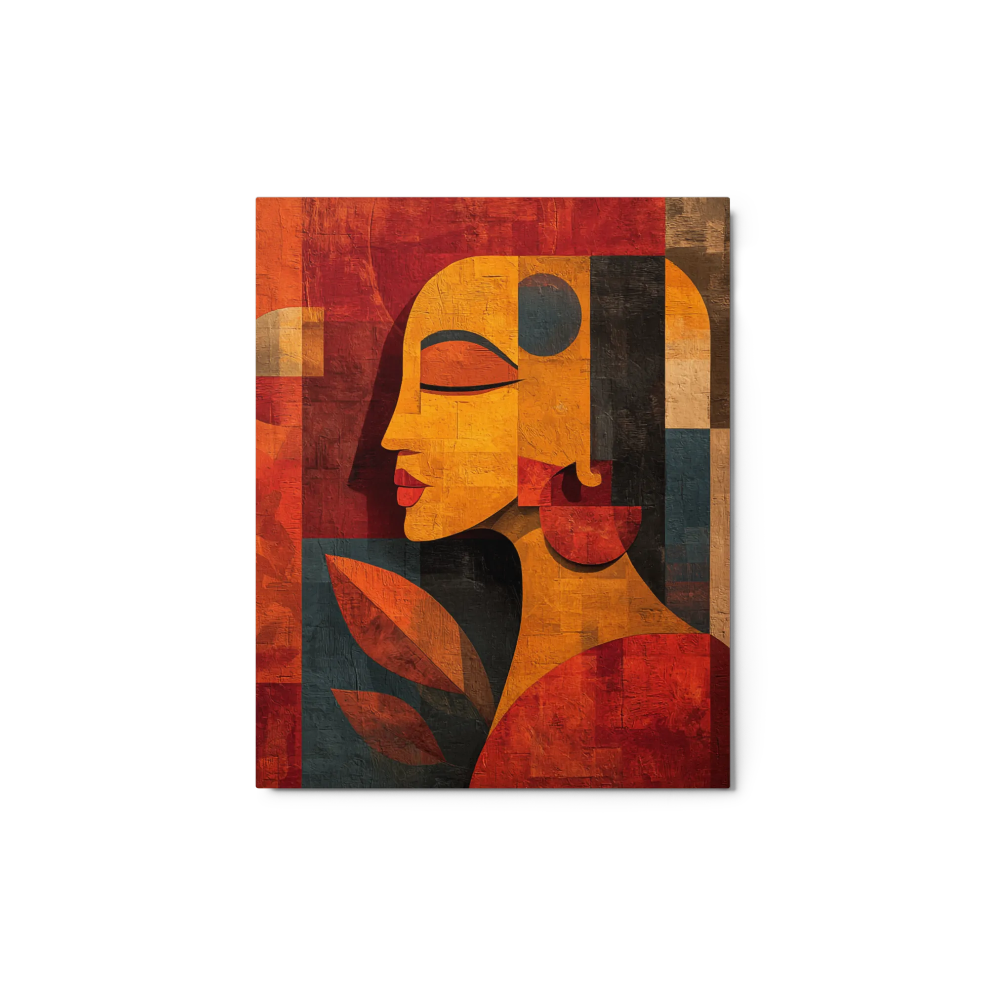 Cubist Textured Portrait