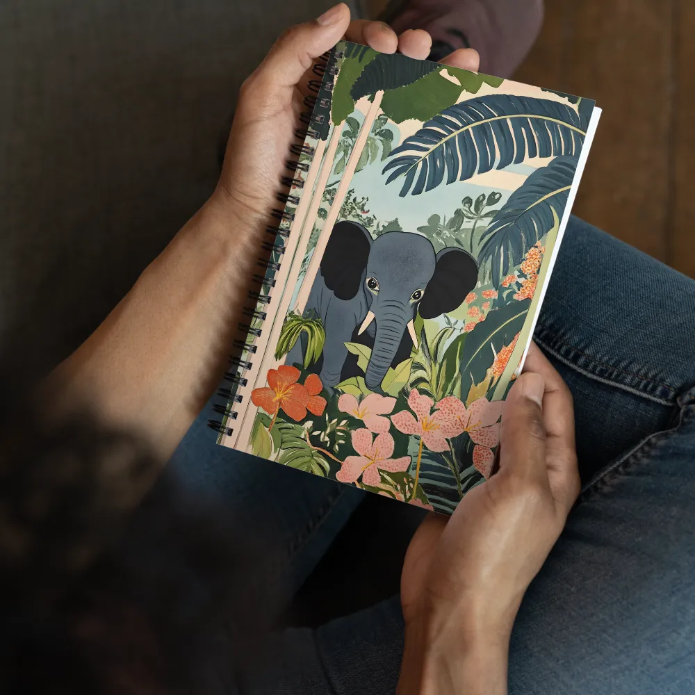 Elephant in the Tropical Jungle 
 Spiral Notebook | 140 pages