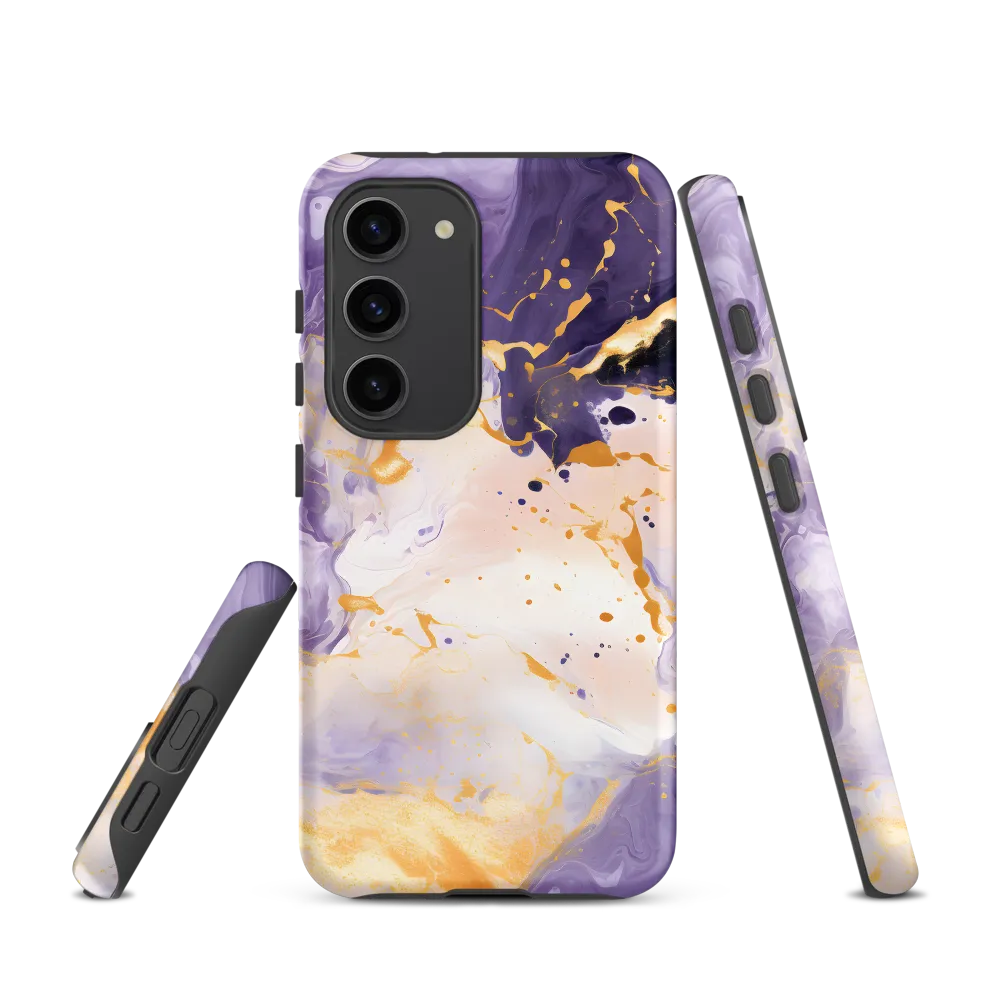 Abstract Fluid Art with Purple and Gold | Phone Case