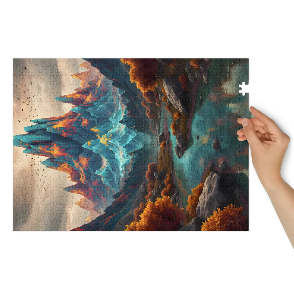 The Azure Peak 
 Jigsaw Puzzle in Tin Box