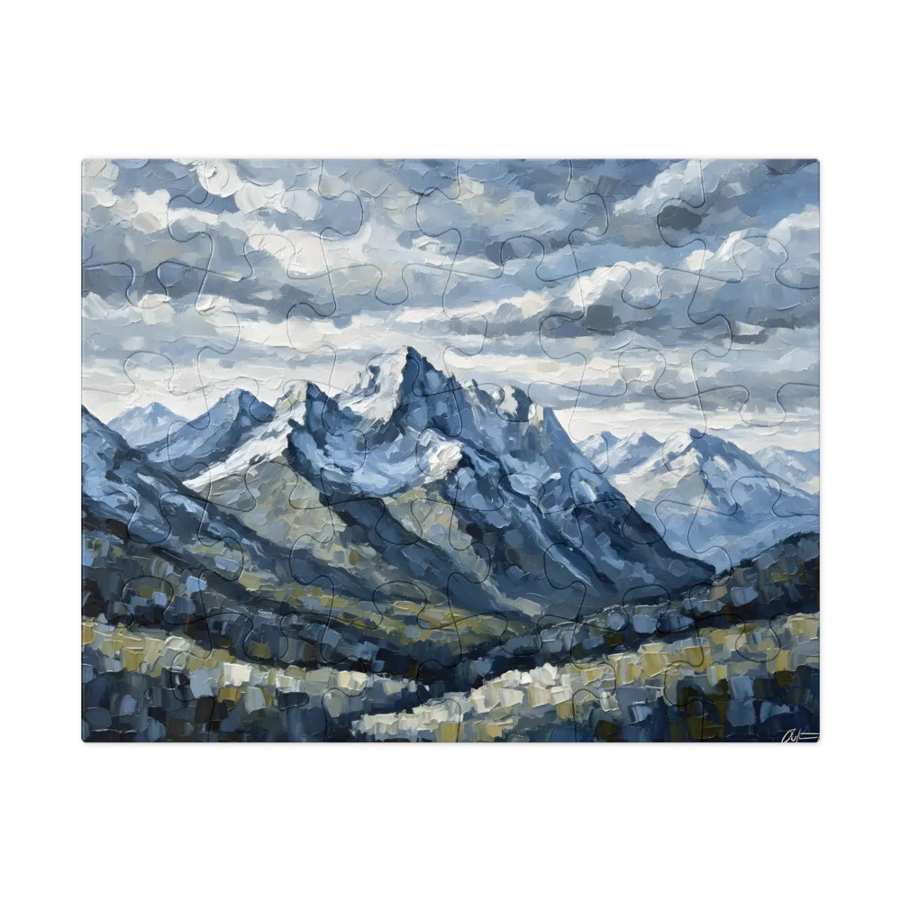 Alpine Impasto Majesty 
 Jigsaw Puzzle in Tin Box