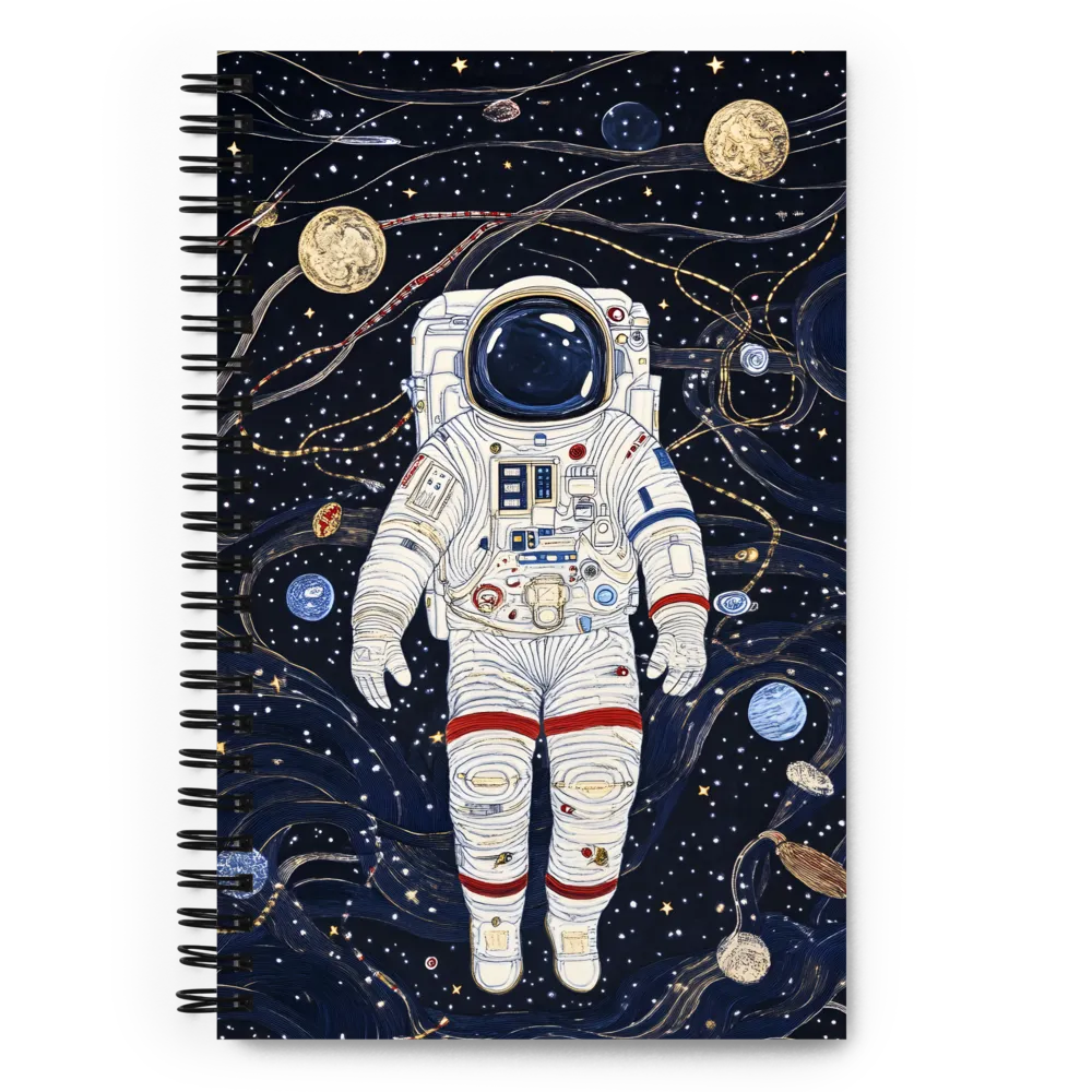 Cosmic Explorer in Inked Depths 
 Spiral Notebook | 140 pages