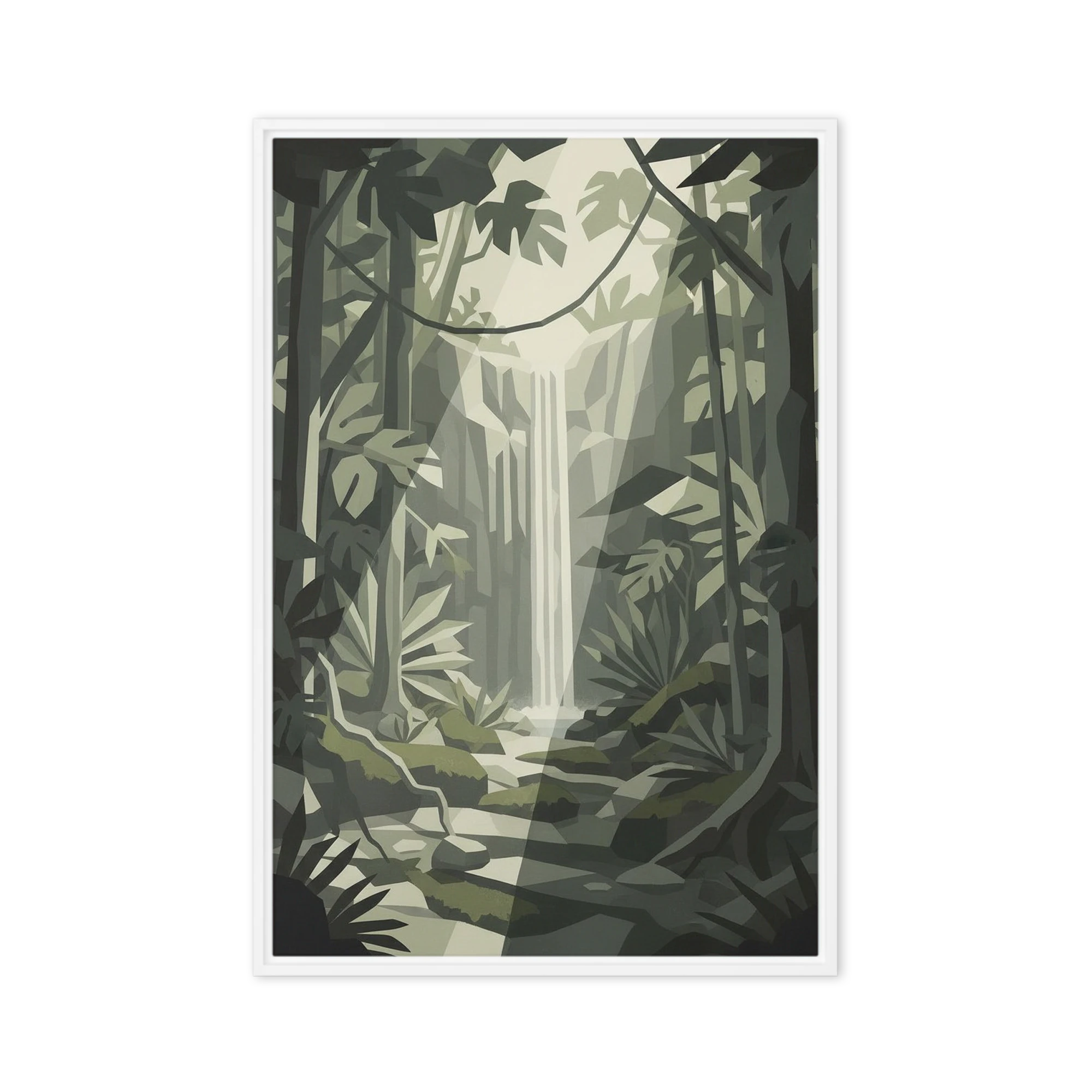 Serene Jungle Waterfall