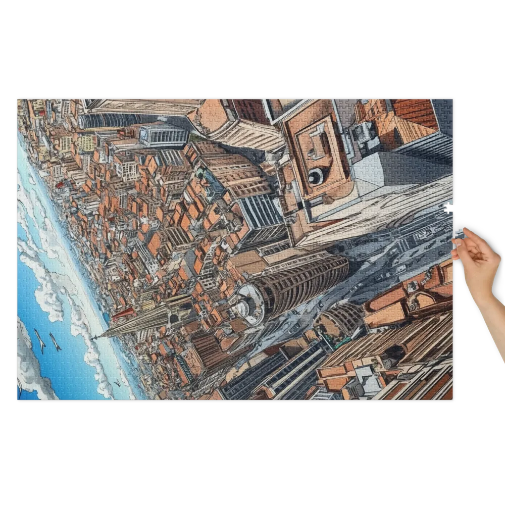 Aerial Cityscape Illustration | Jigsaw Puzzle (252/520 pieces)