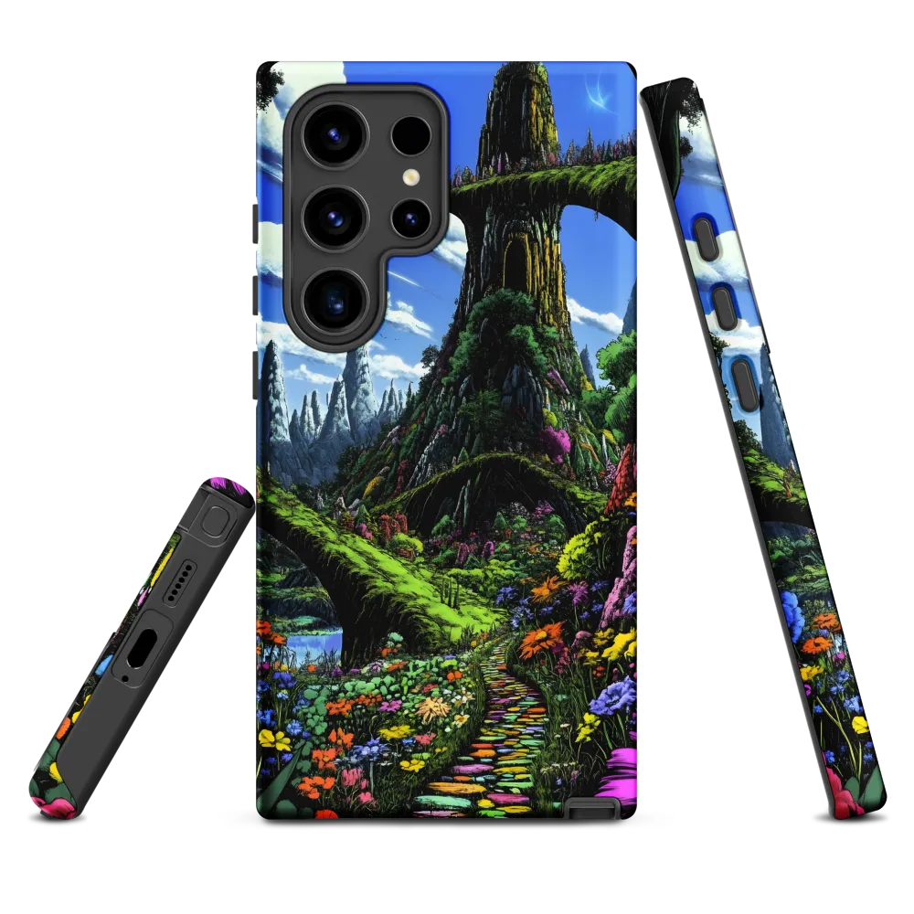 Fantasy Landscape with Colorful Flowers | Phone Case