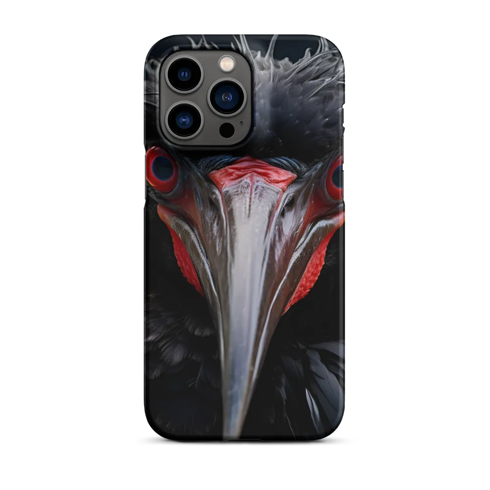 Close-up Portrait of a Black Bird | Phone Case