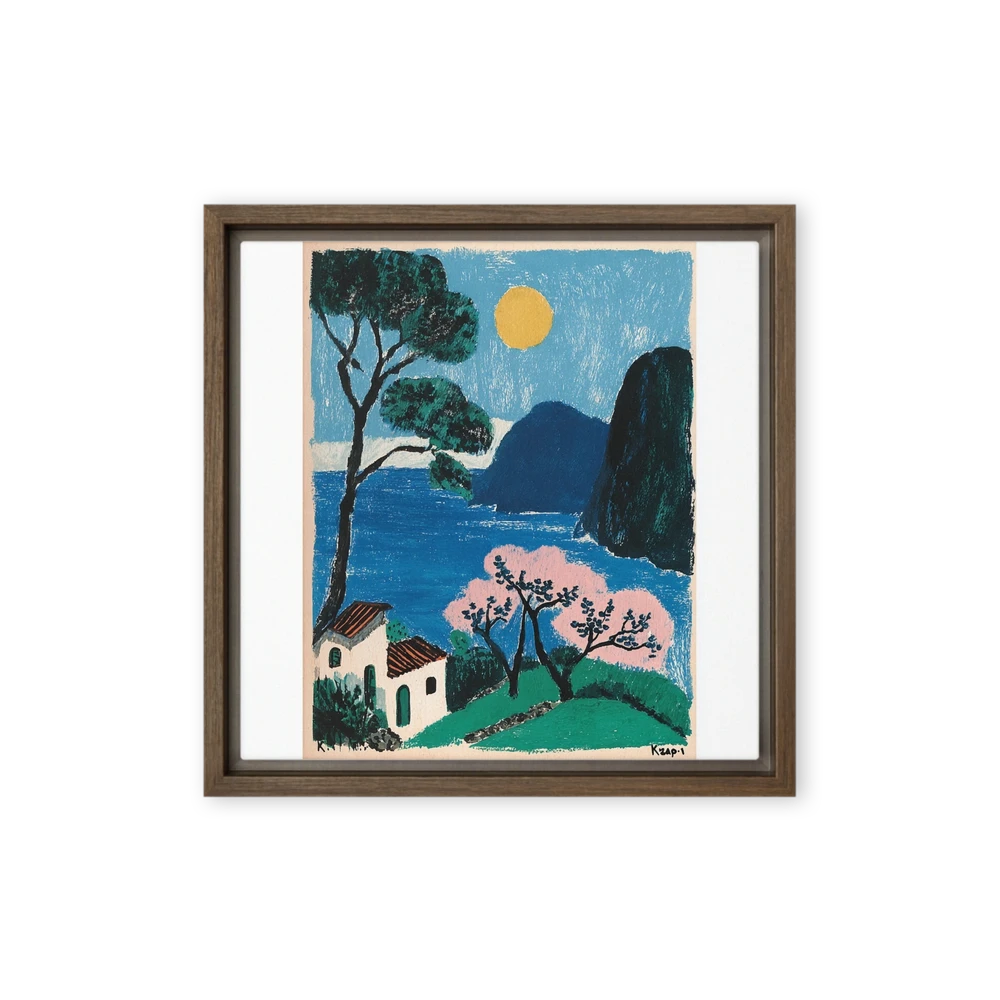 Mediterranean Seaside Villa | Art Print