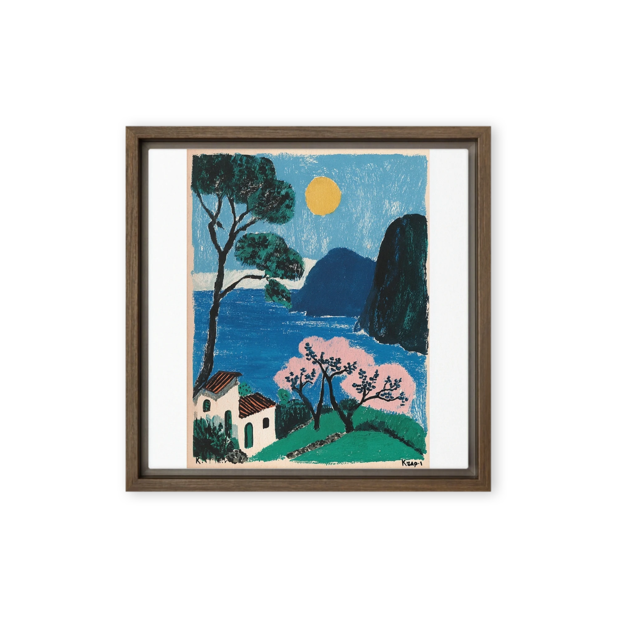Mediterranean Seaside Villa | Art Print