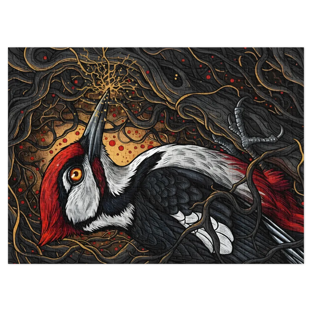 Gilded Woodpecker | Jigsaw Puzzles