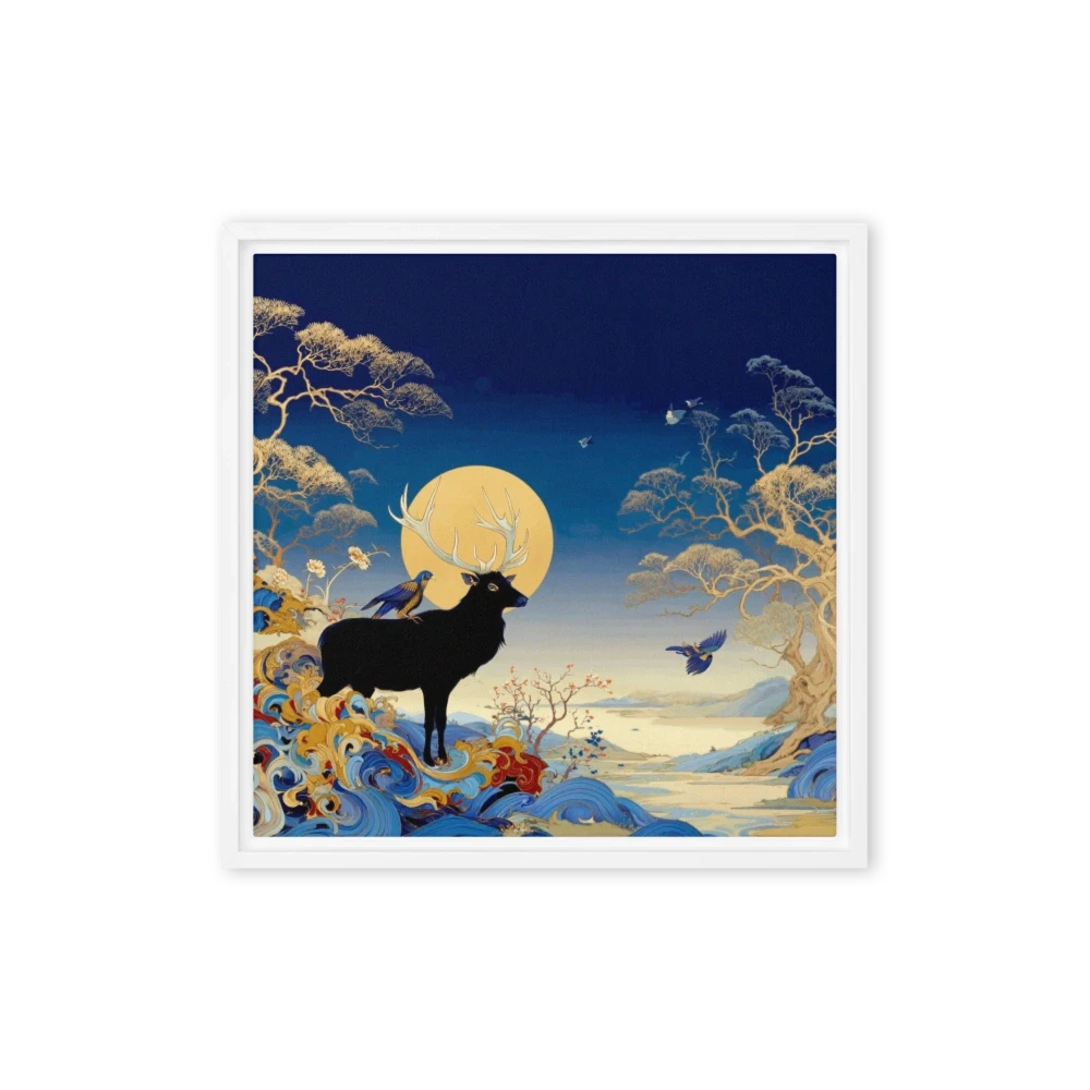 Celestial Stag under Full Moon