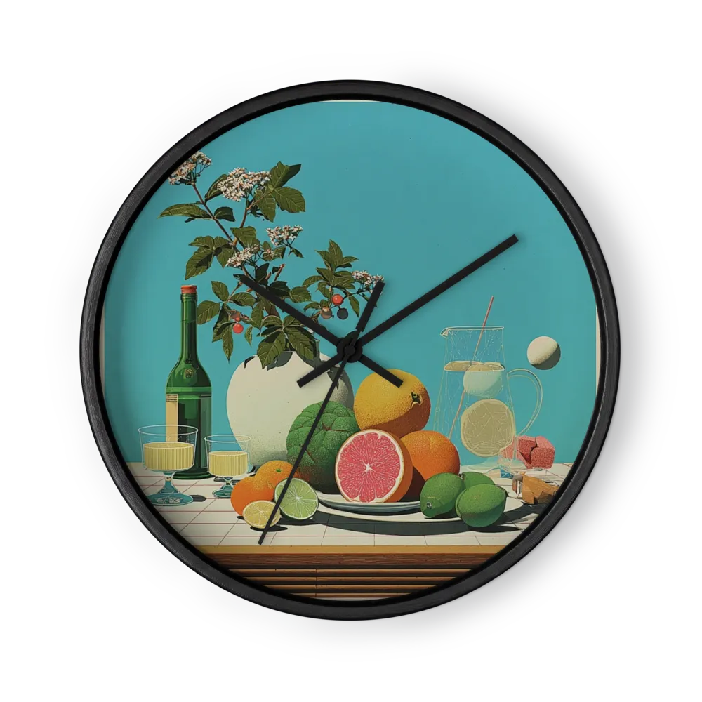 Still Life with Citrus and Pitcher | Wall Clock