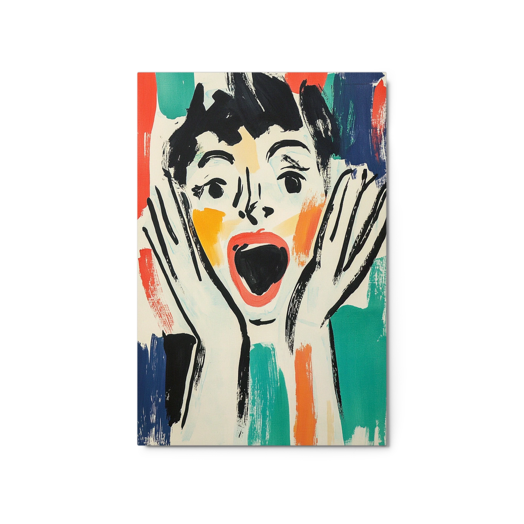 Expressive Acrylic Human Face