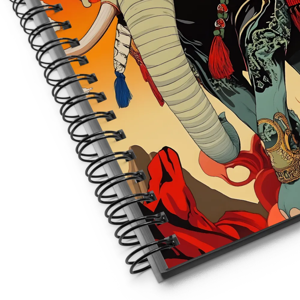 Ukiyo-e Elephant Rider 
 Spiral Notebook | 140 pages