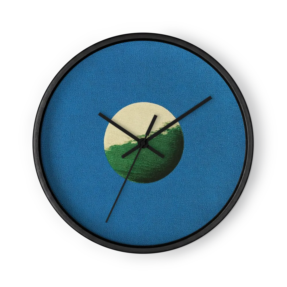 Green and Blue Horizon Sphere | Wall Clock