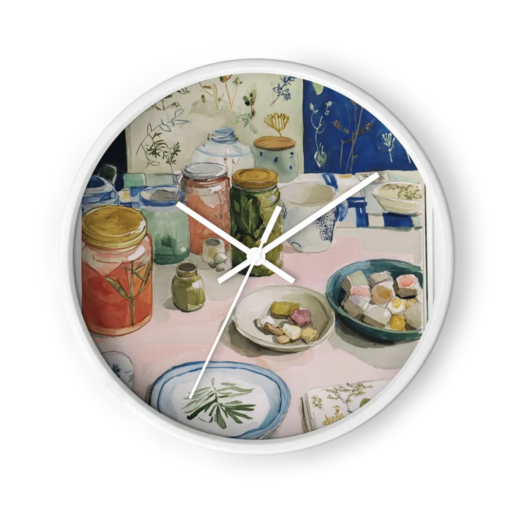 Botanical Kitchen Still Life | Wall Clock