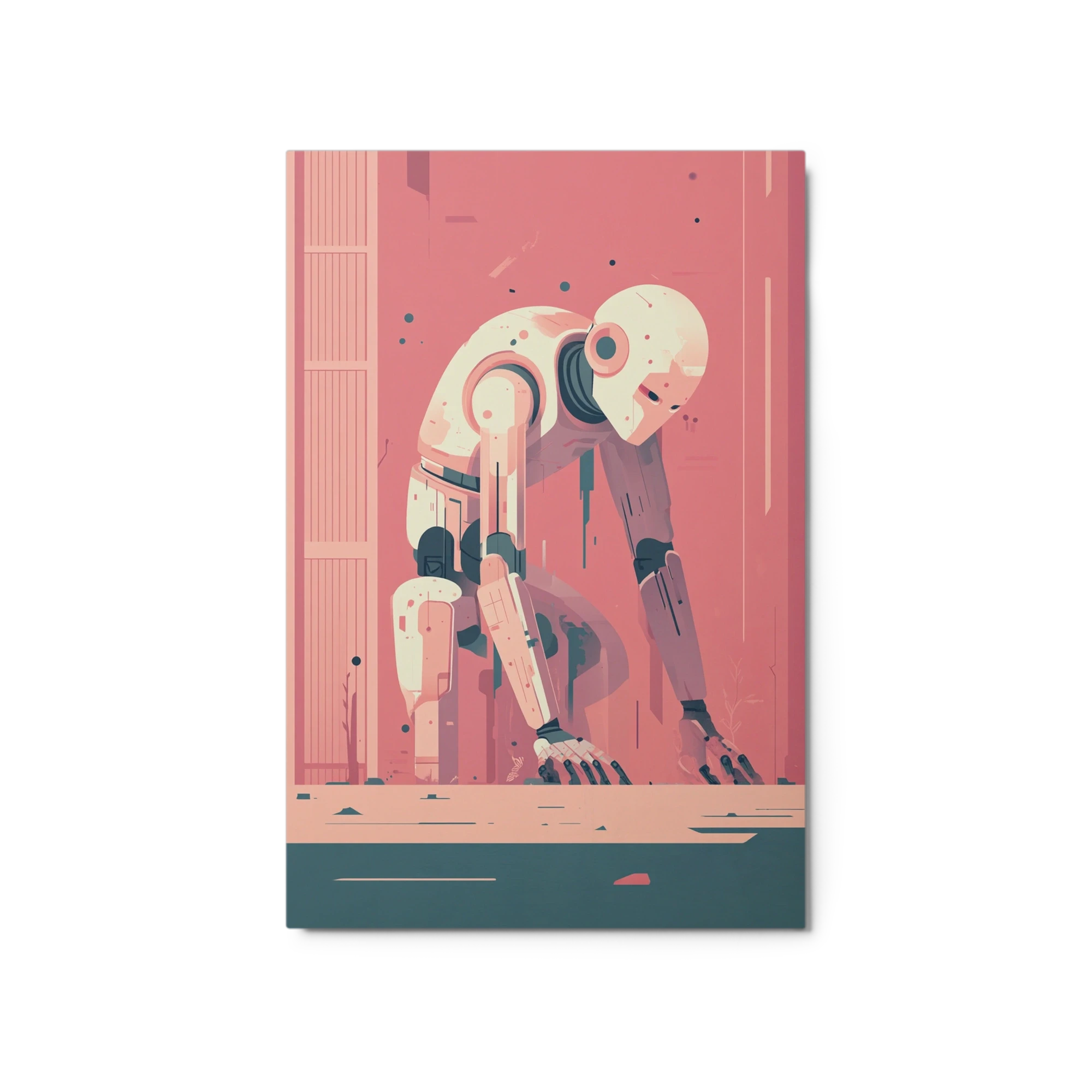 Minimalist Robot Illustration
