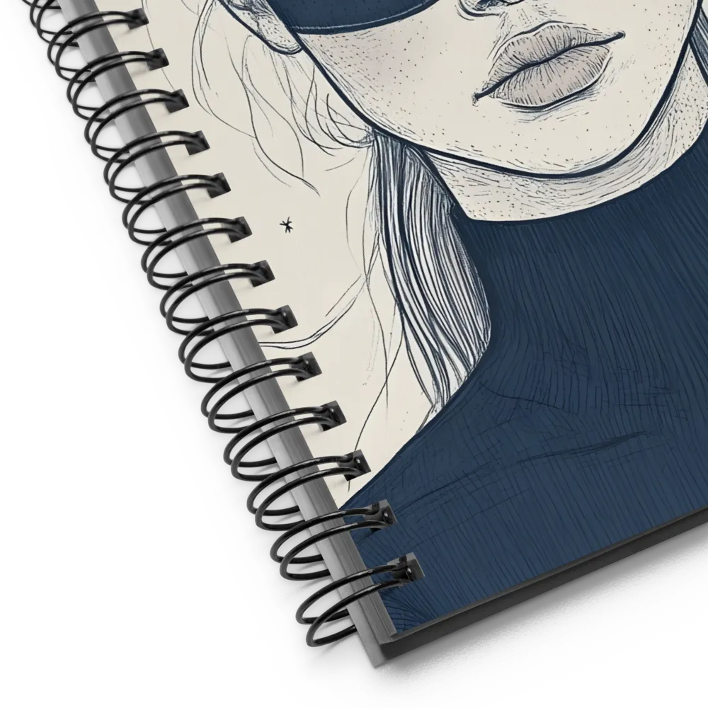 Enigmatic Cat Mask Portrait 
 Spiral Notebook | 140 pages