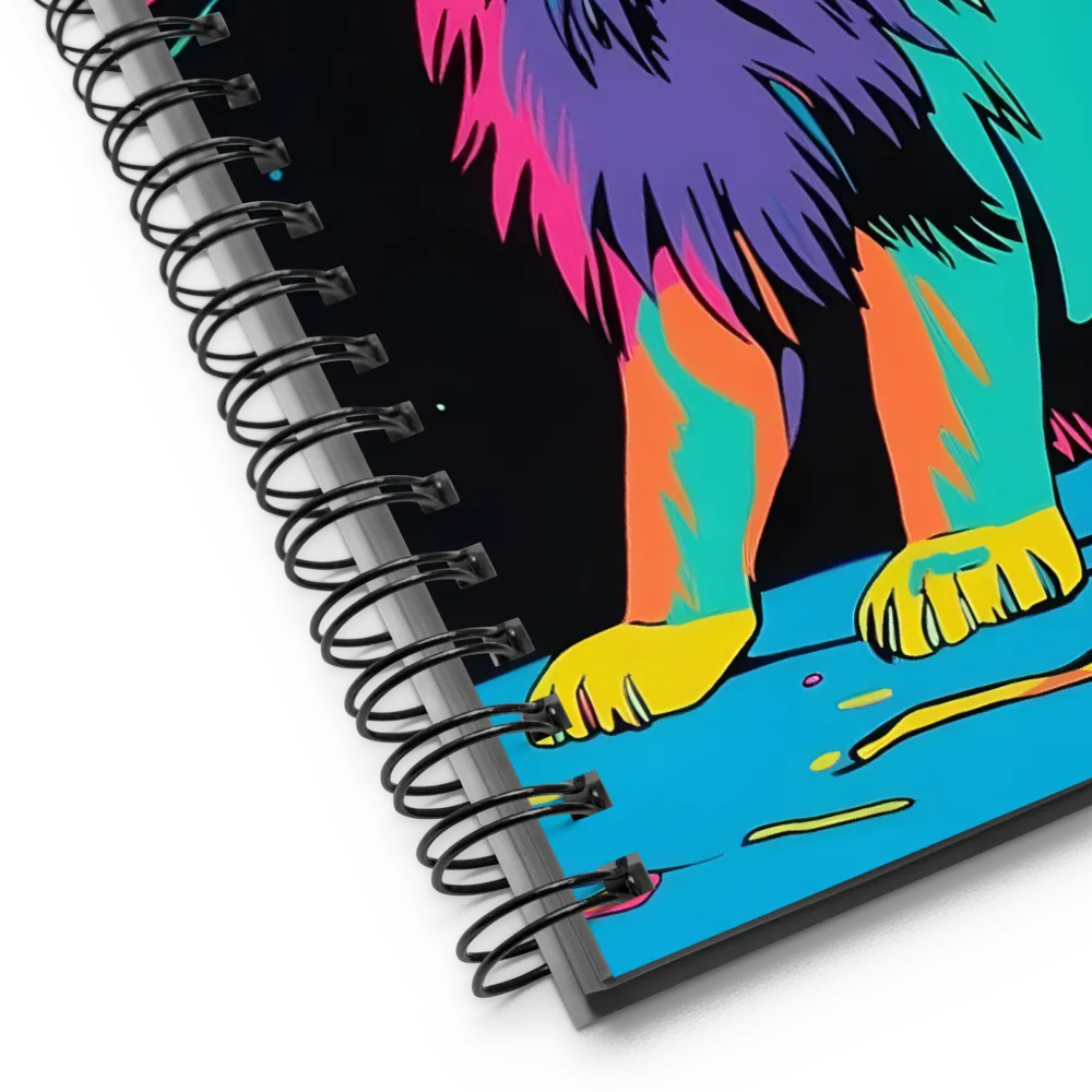 Roaring Neon Lion 
 Spiral Notebook | 140 pages