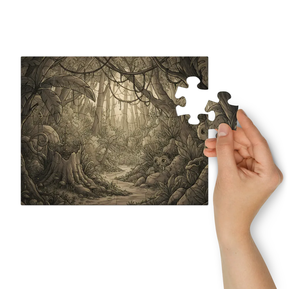Caminho Encantado da Floresta 
 Puzzle em caixa de metal