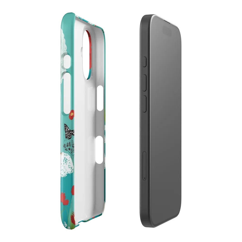 Floral Teal Portrait 
 iPhone 13 | Snap Case