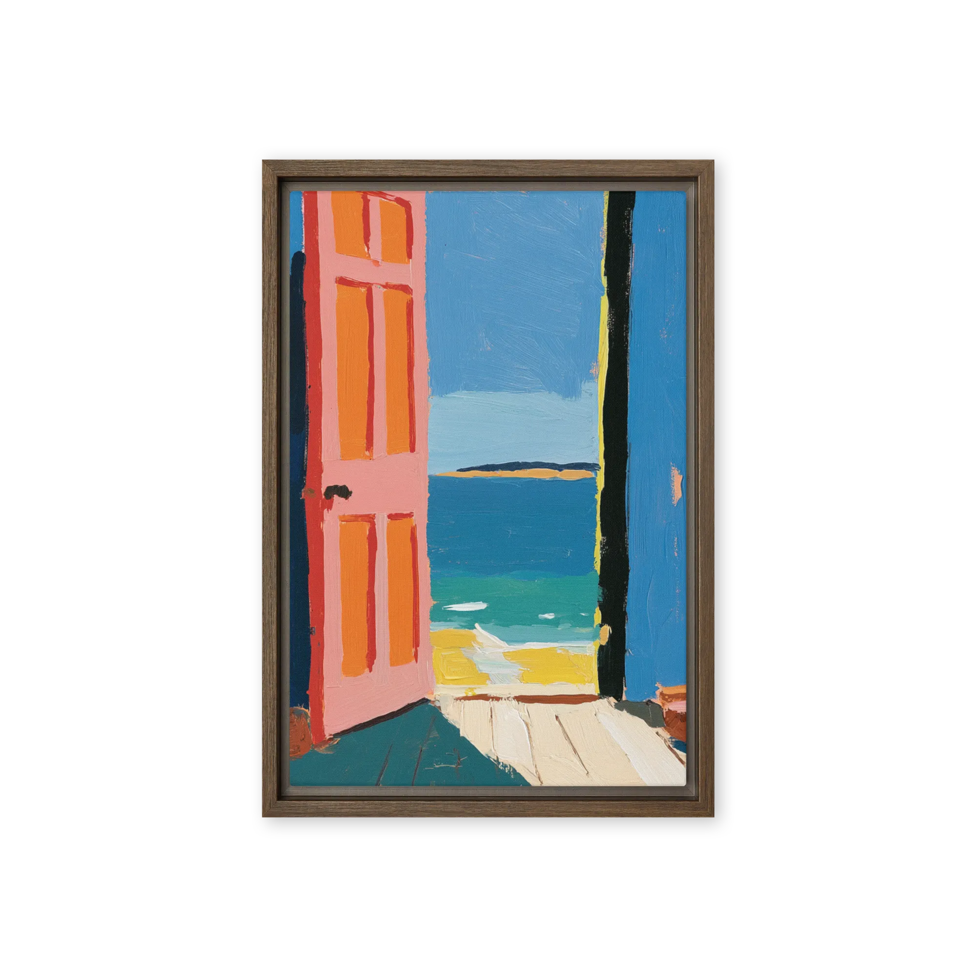 Planes of Mediterranean leisure — Thick impasto oil slabs