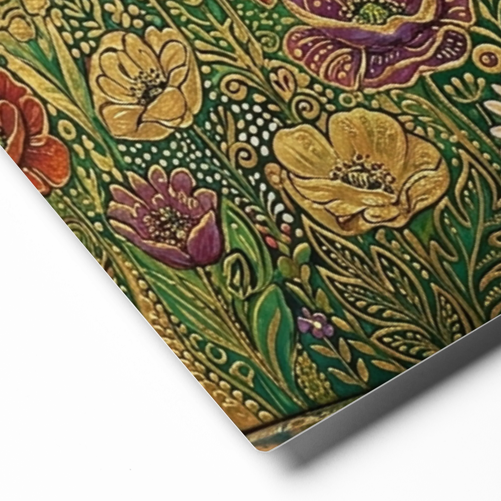 Golden Meadow Bloom 
 Canvas with Brown Frame