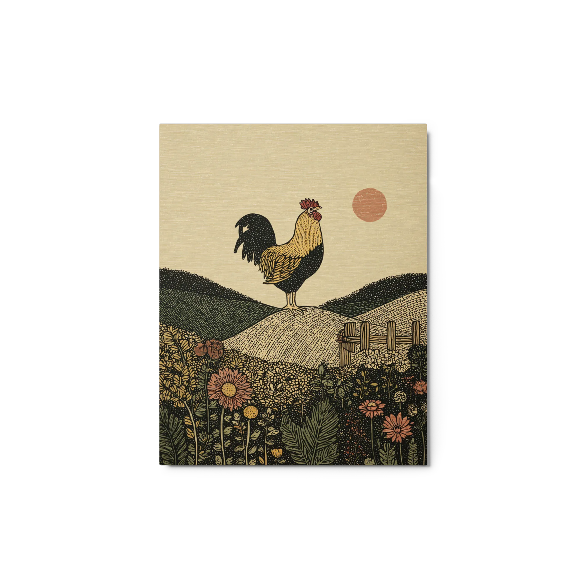 The Morning Sentinel 
 Canvas with White Frame