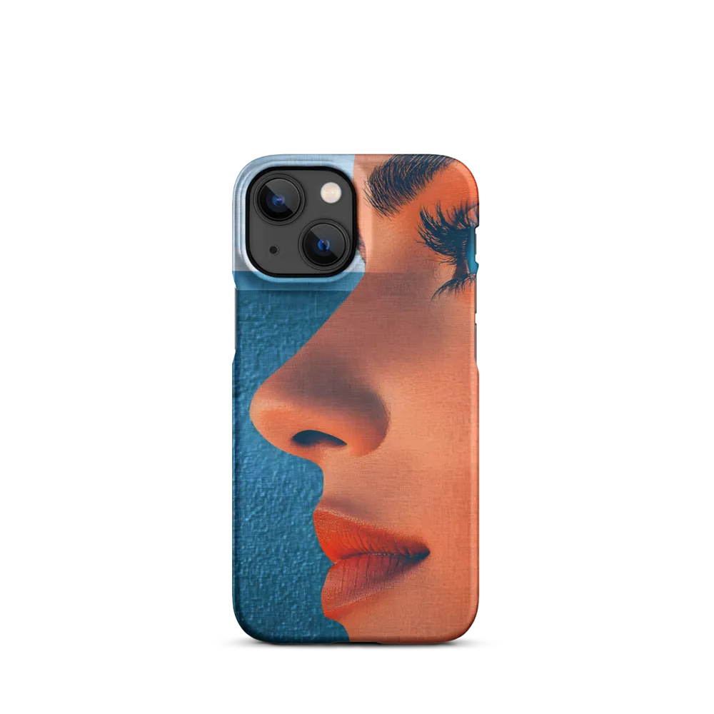 Profile Portrait in Blue and Orange | Phone Case