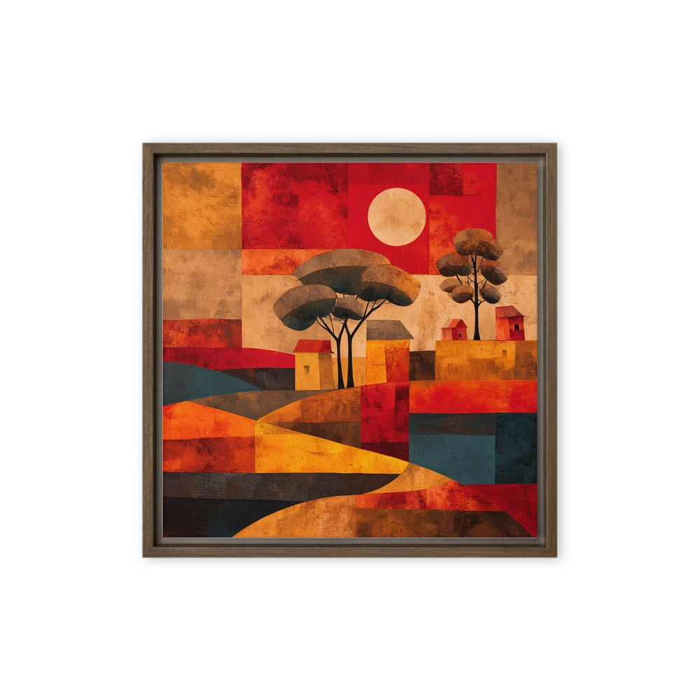 Abstract Village Landscape | Art Print