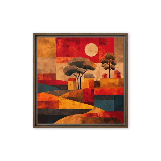 Abstract Village Landscape | Art Print