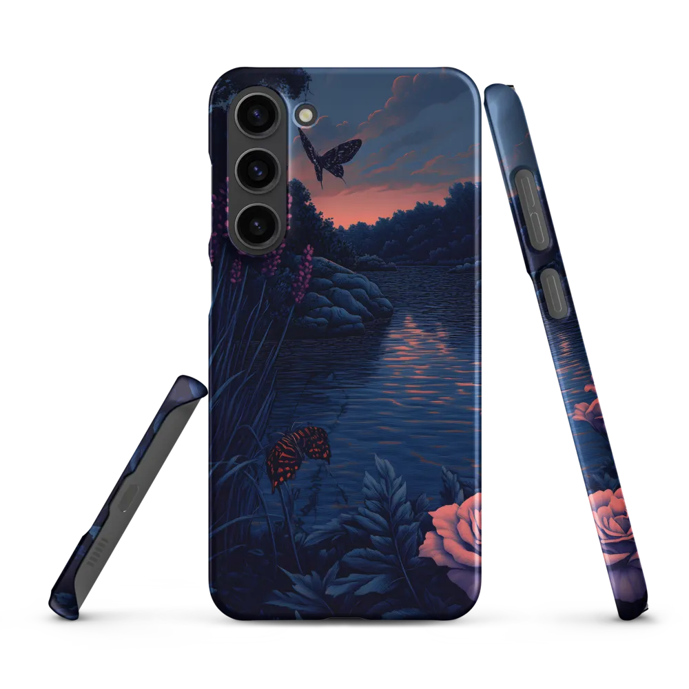 Serene Landscape with Butterflies and Roses | Phone Case