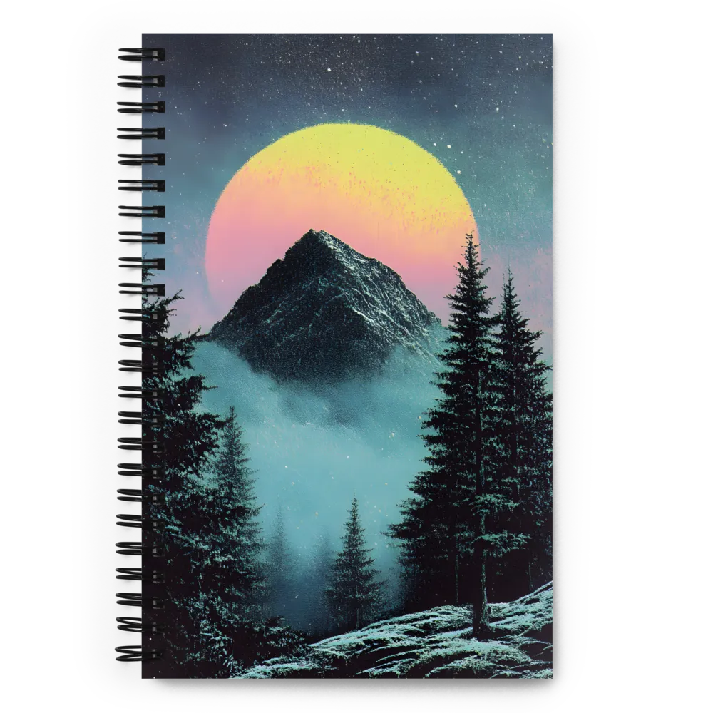 Retro Mountain Night 
 Spiral Notebook | 140 pages