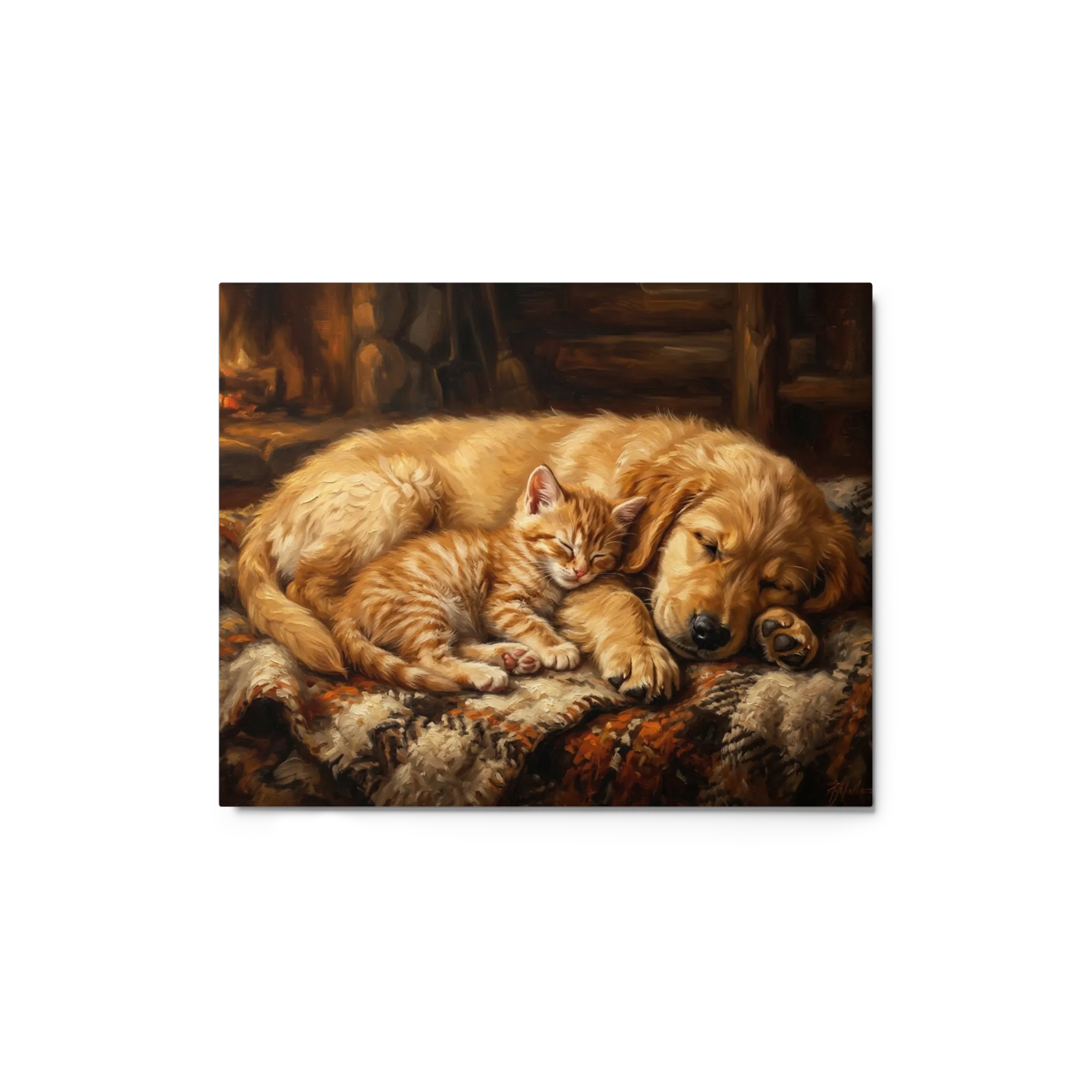 Cozy Companions 
 Paper Print With White Frame & Mat | 18″x 24″
