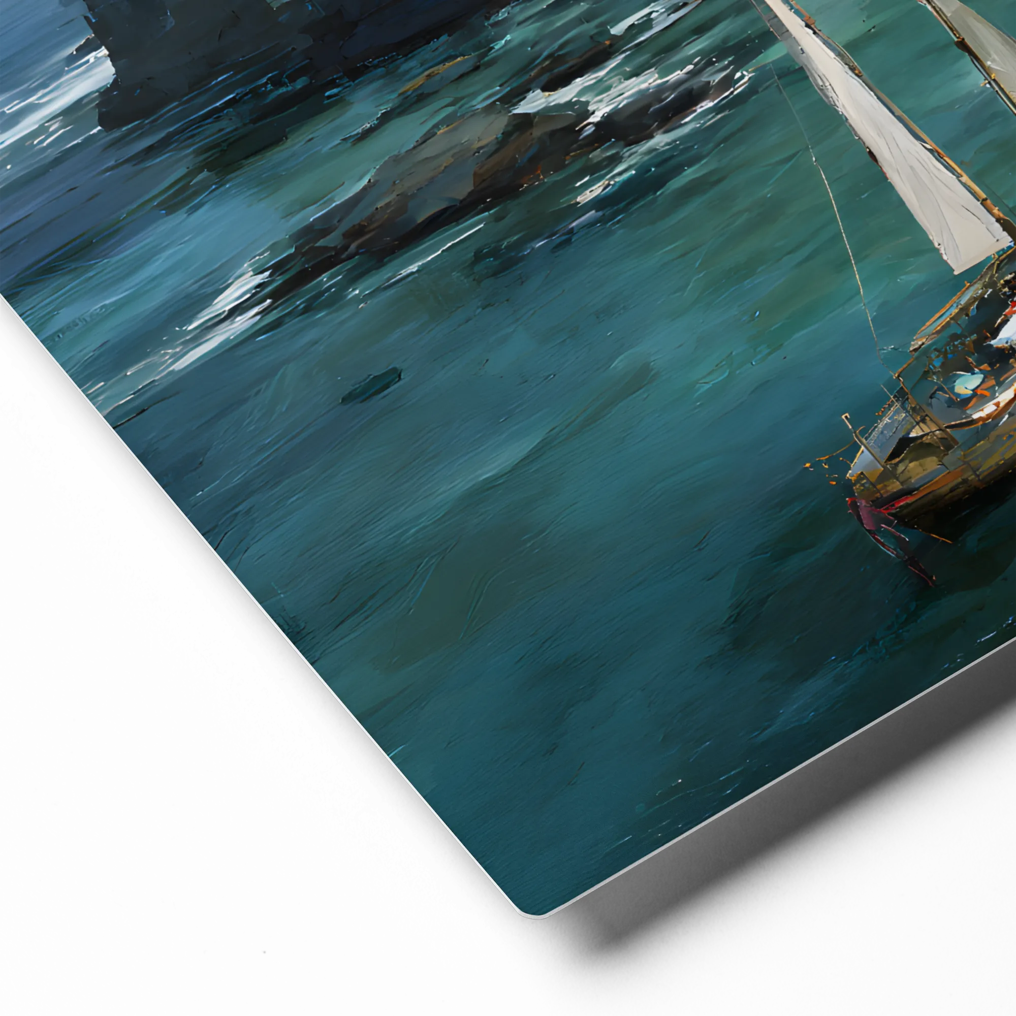 Coastal Island Fortress 
 Canvas | 8″x 8″
