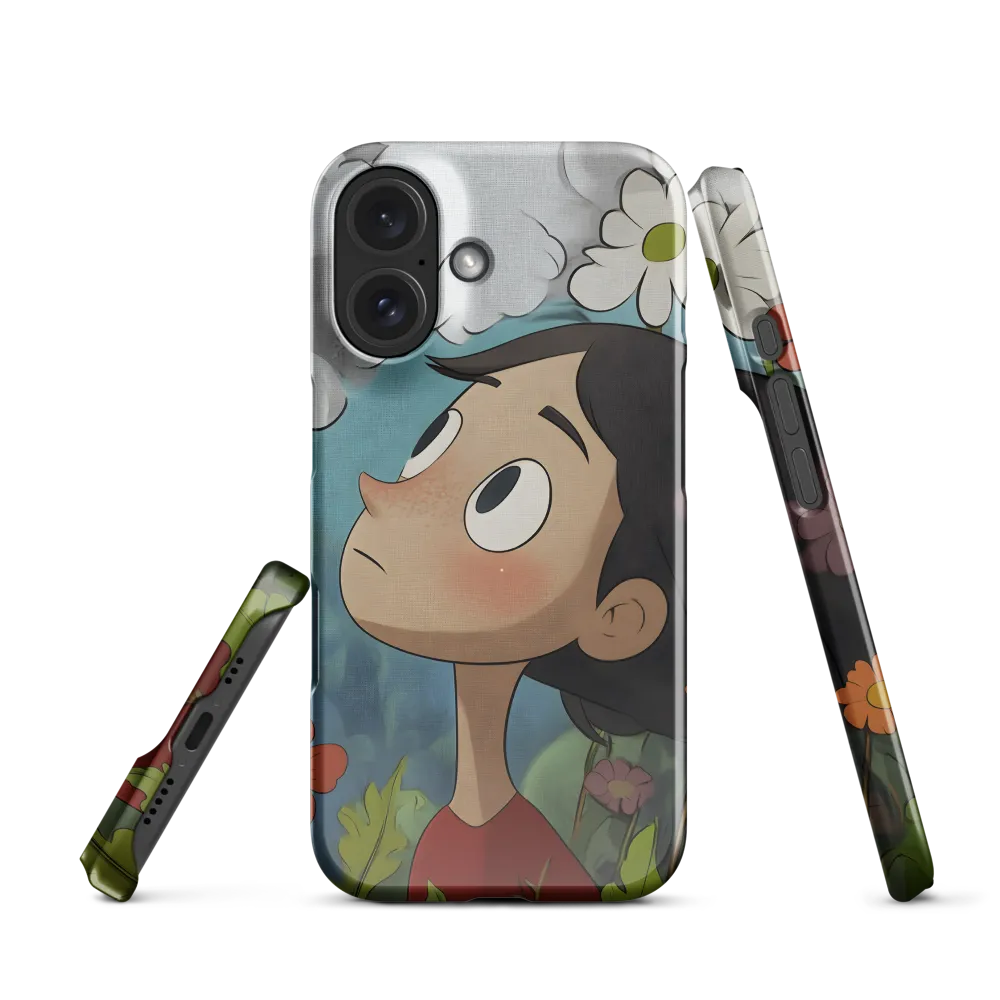 Curious Gaze Amidst Flora 
 iPhone 13 Mini | Snap Case