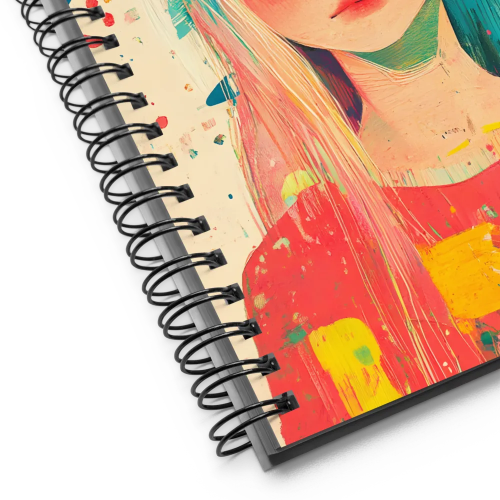 Whimsical Floral Girl Portrait 
 Spiral Notebook | 140 pages