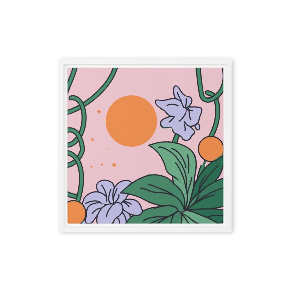 Warm Oasis 
 Poster with Red oak Frame | 18″x 18″
