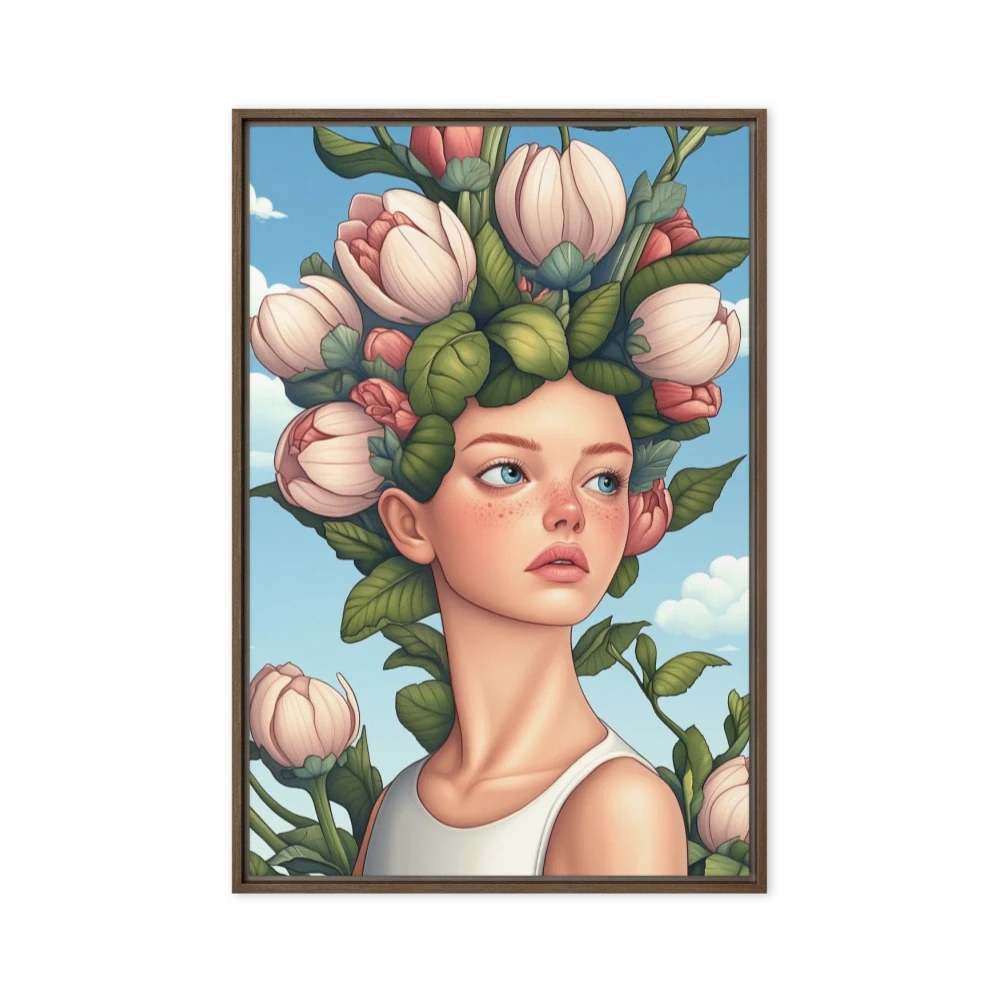 Portrait of a Girl with Floral Arrangement