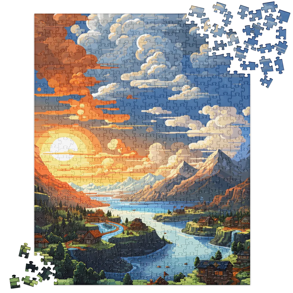 Tranquil Sunset Over Serene Landscape