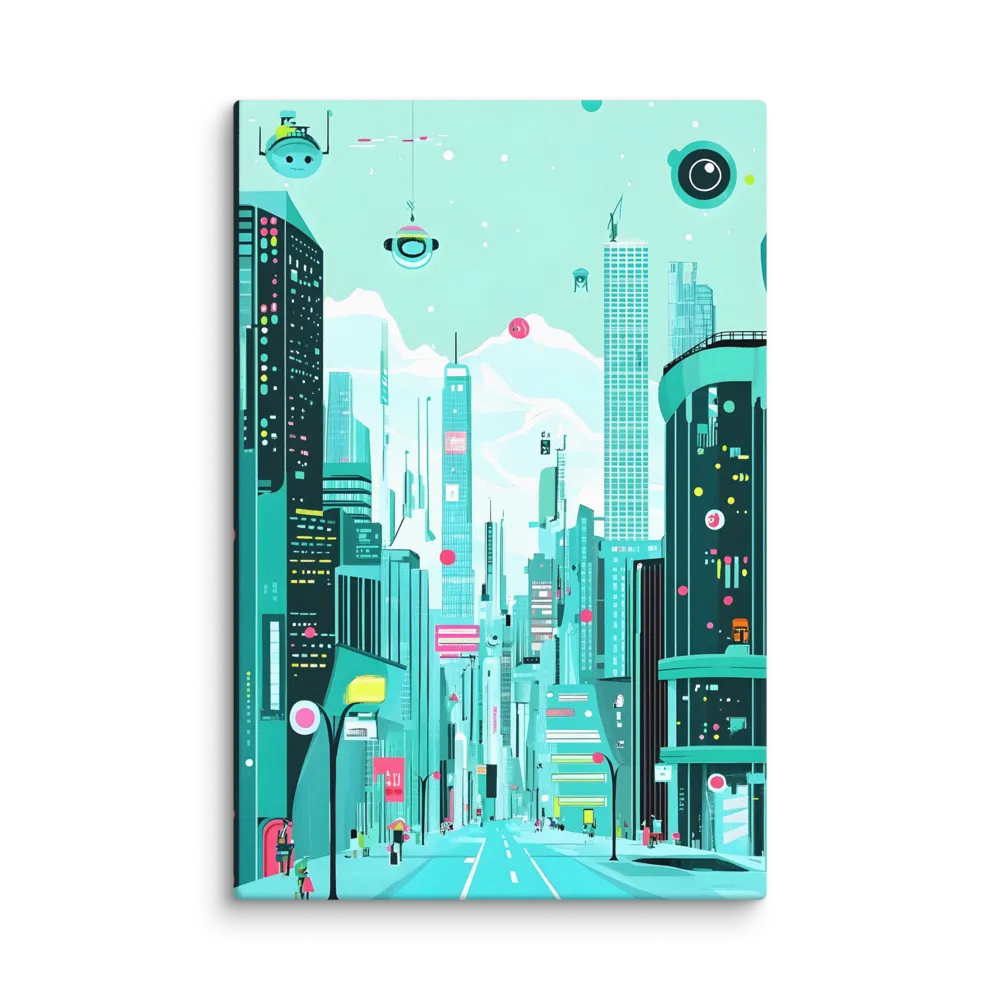 Neo-Metropolis Dreamscape 
 Canvas | 32″x 48″