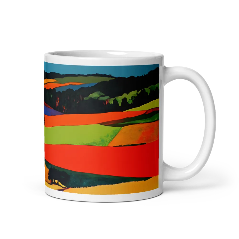 Fields of Vivid Hues 
 Mug with Red inside | 15 oz