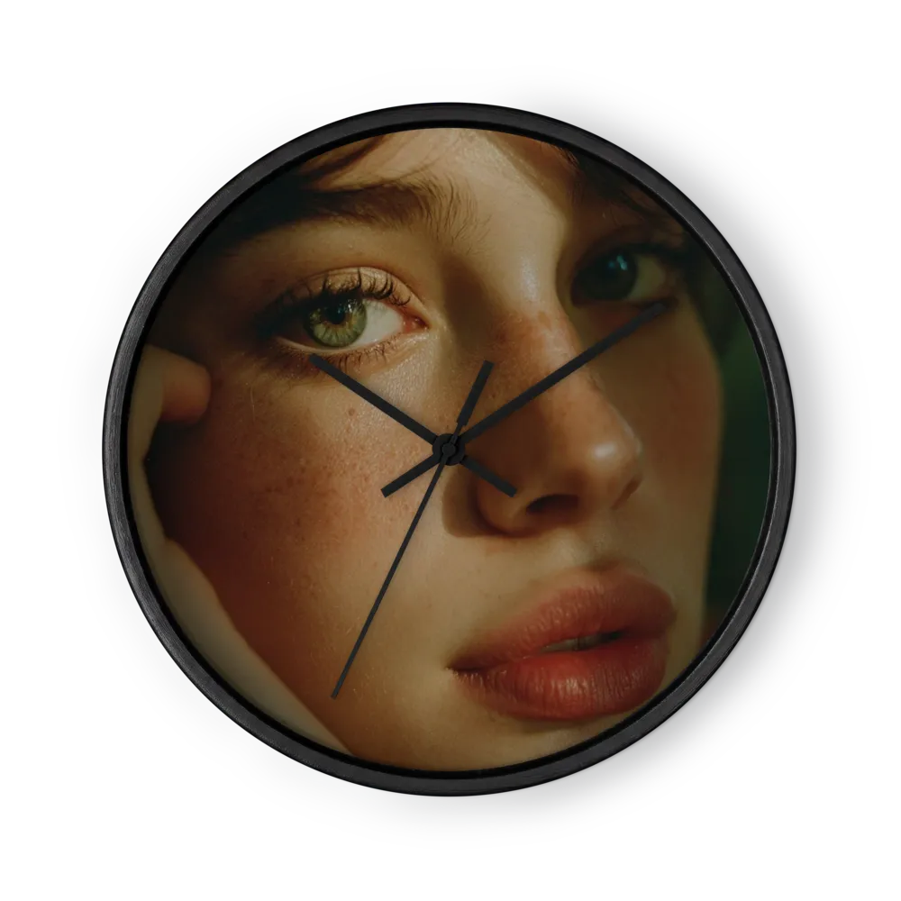 Green Eyes and Freckles | Wall Clock