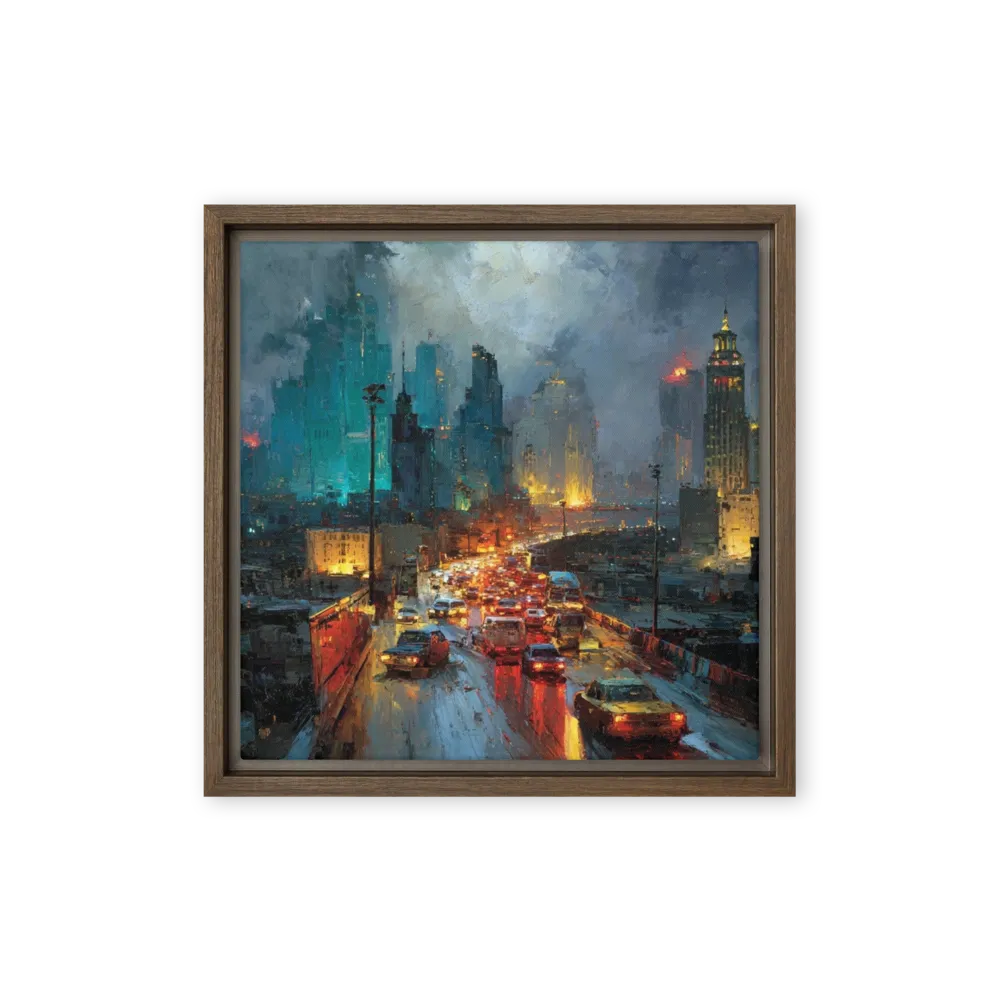 Nocturnal Pulse 
 Poster with White Frame | 18″x 18″
