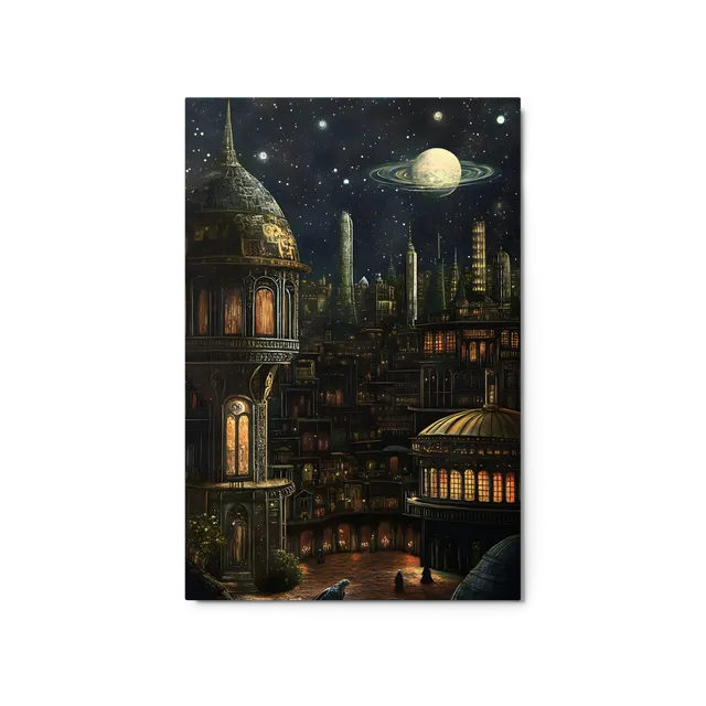 Celestial Gothic Cityscape 
 Canvas | 12″x 18″