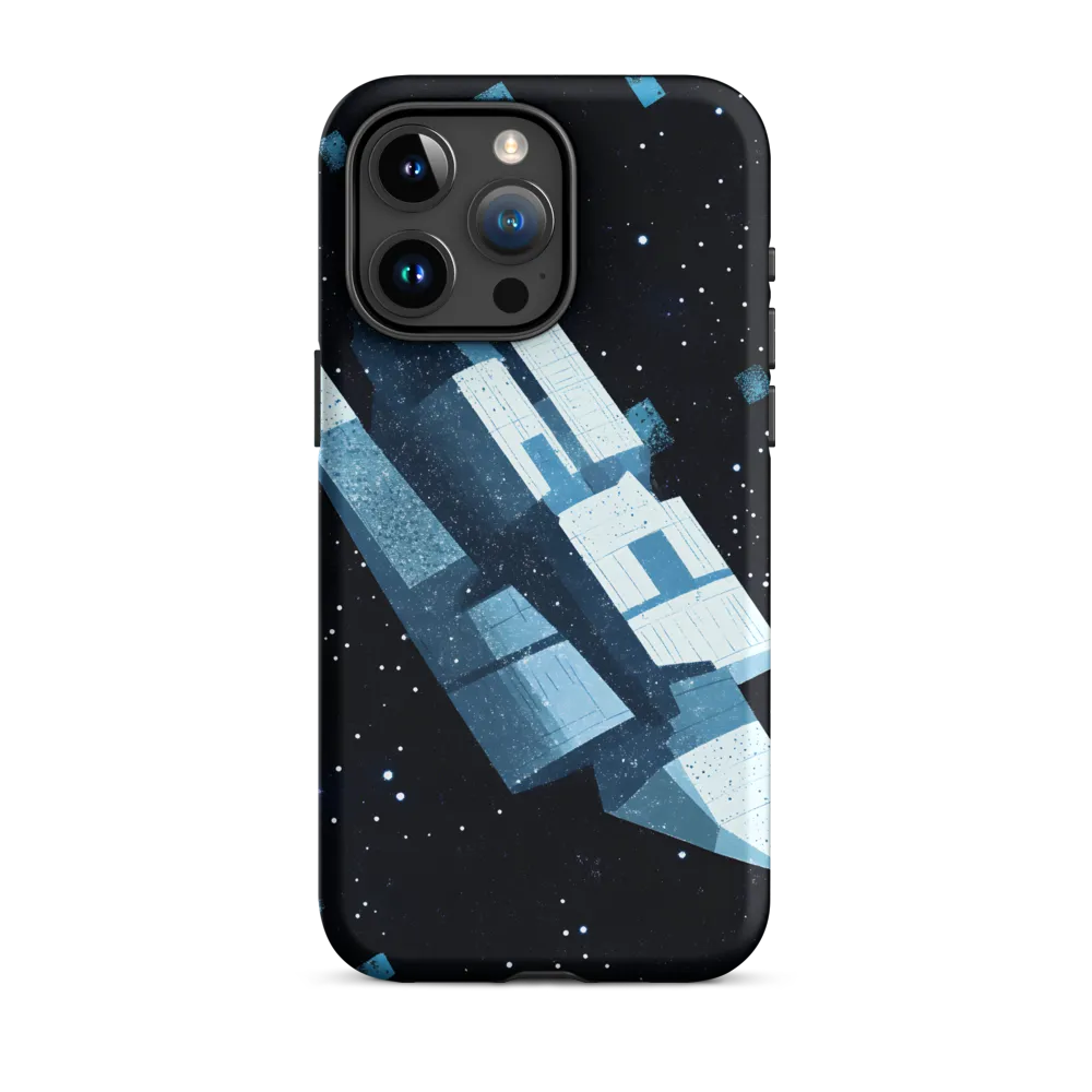 Geometric Spacecraft in Space | Phone Case